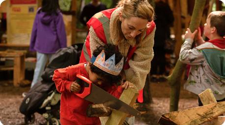 Build Your Own Art Centre with Woodland Tribe at Warley Woods, Smethwick for FLOW Children's Biennial.